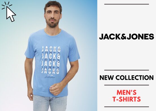 JACK&JONES MEN'S T-SHIRT COLLECTION WITH SIZE RANGE FROM 3,97€ / PIECE